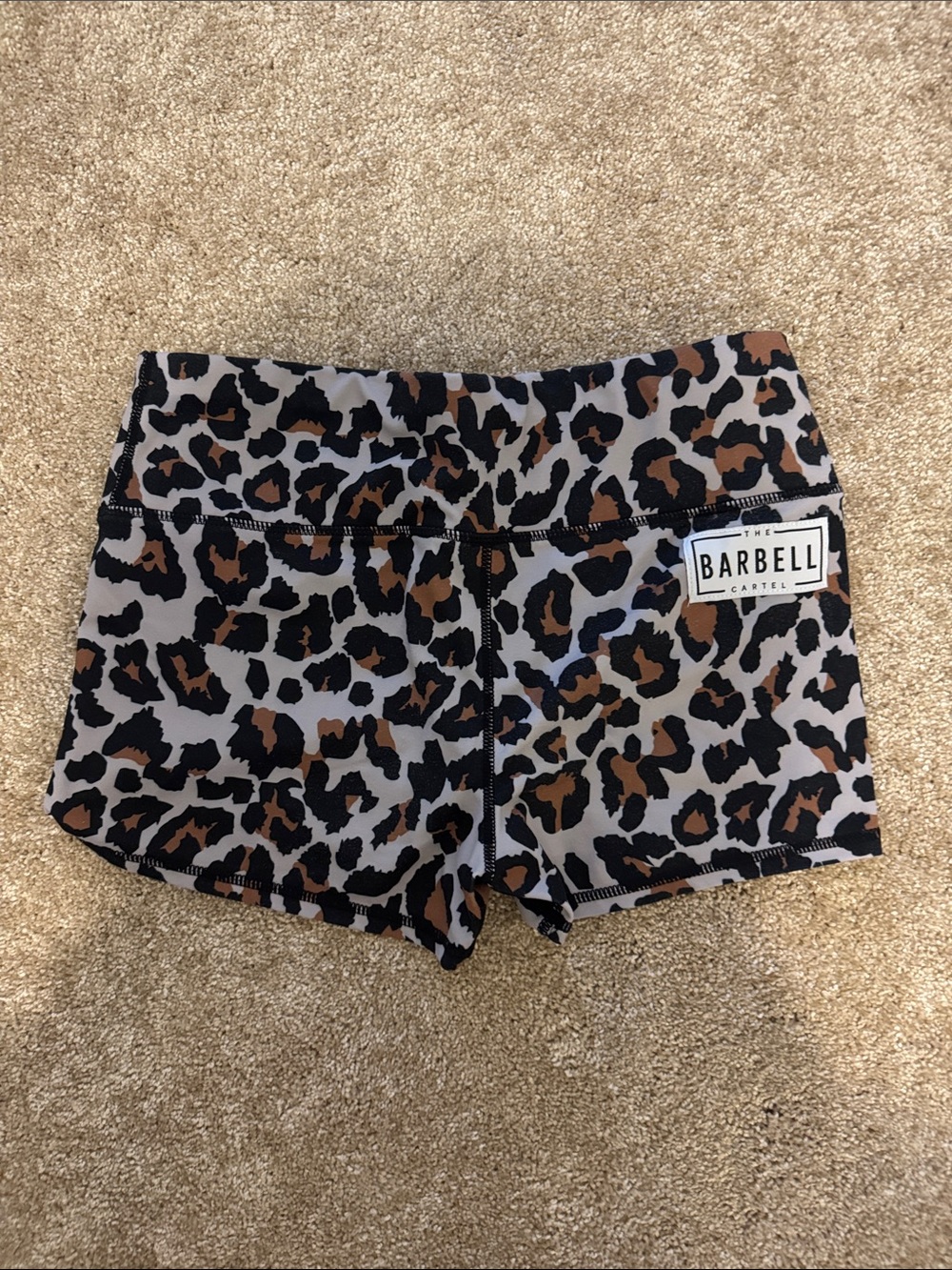 Barbell Cartel Leopard Print Shorts - Brown/Black